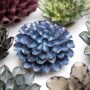 Pompon Dahlia Ceramic Flower – Blue Noir – 4.5″x1.5″